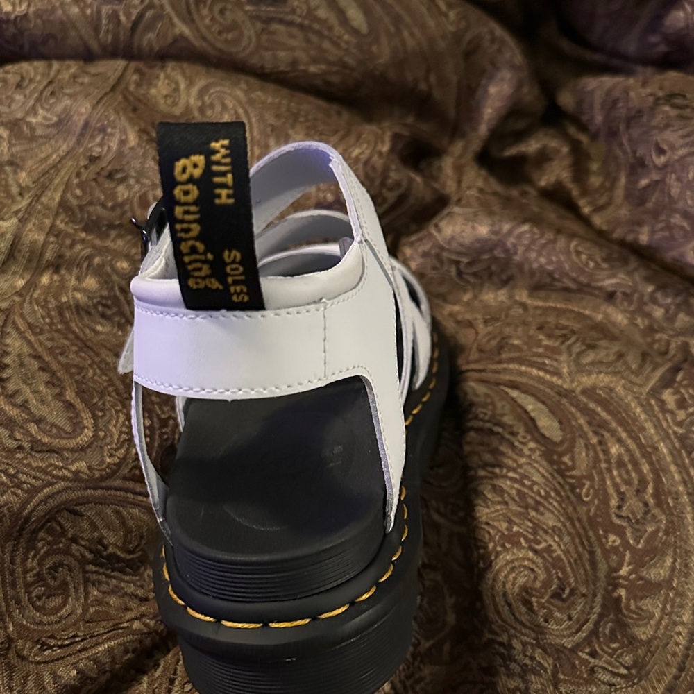 Dr. Martens White Sandals